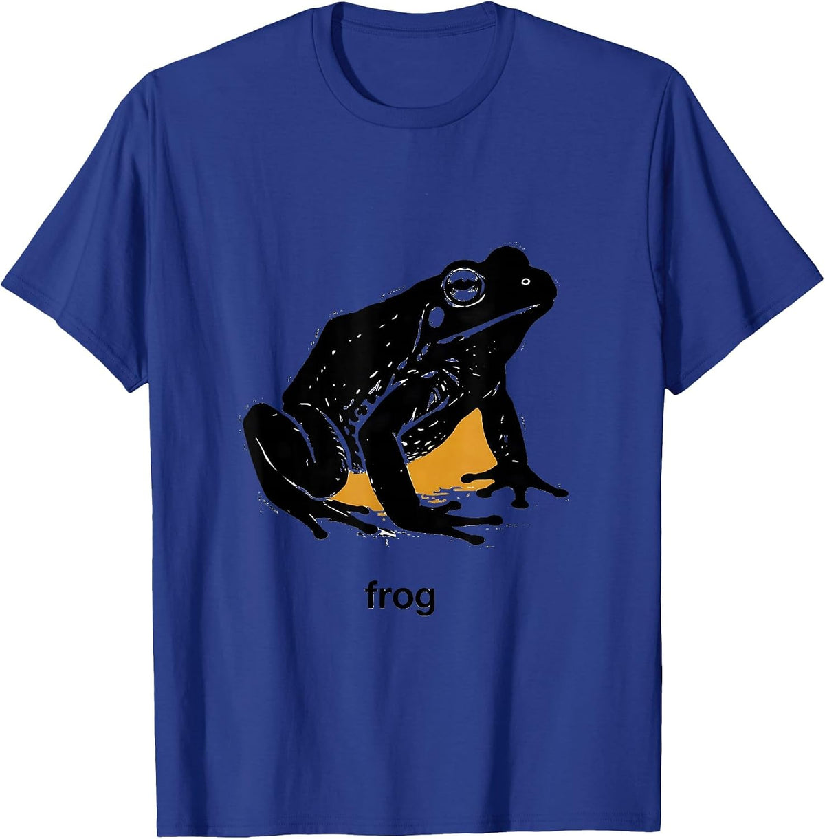Men's frog Minimal Line Art Abstract Sketch Scribble Frog Lover T-Shirt - Royal Blue