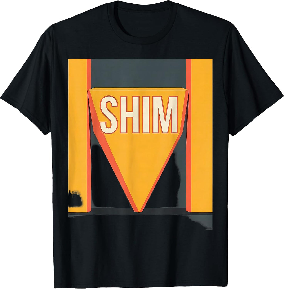 Men's SHIM Funny Construction Worker Contractor Gag Gift T-Shirt - Black