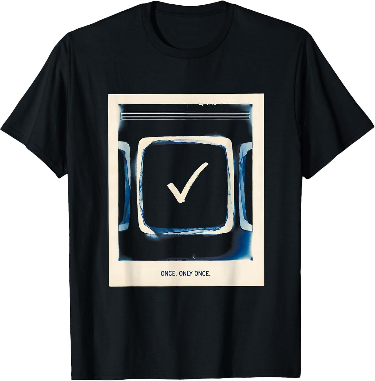 Men's Once. Only Once Funny Periodic Table Chemistry Teacher Humor T-Shirt - Black