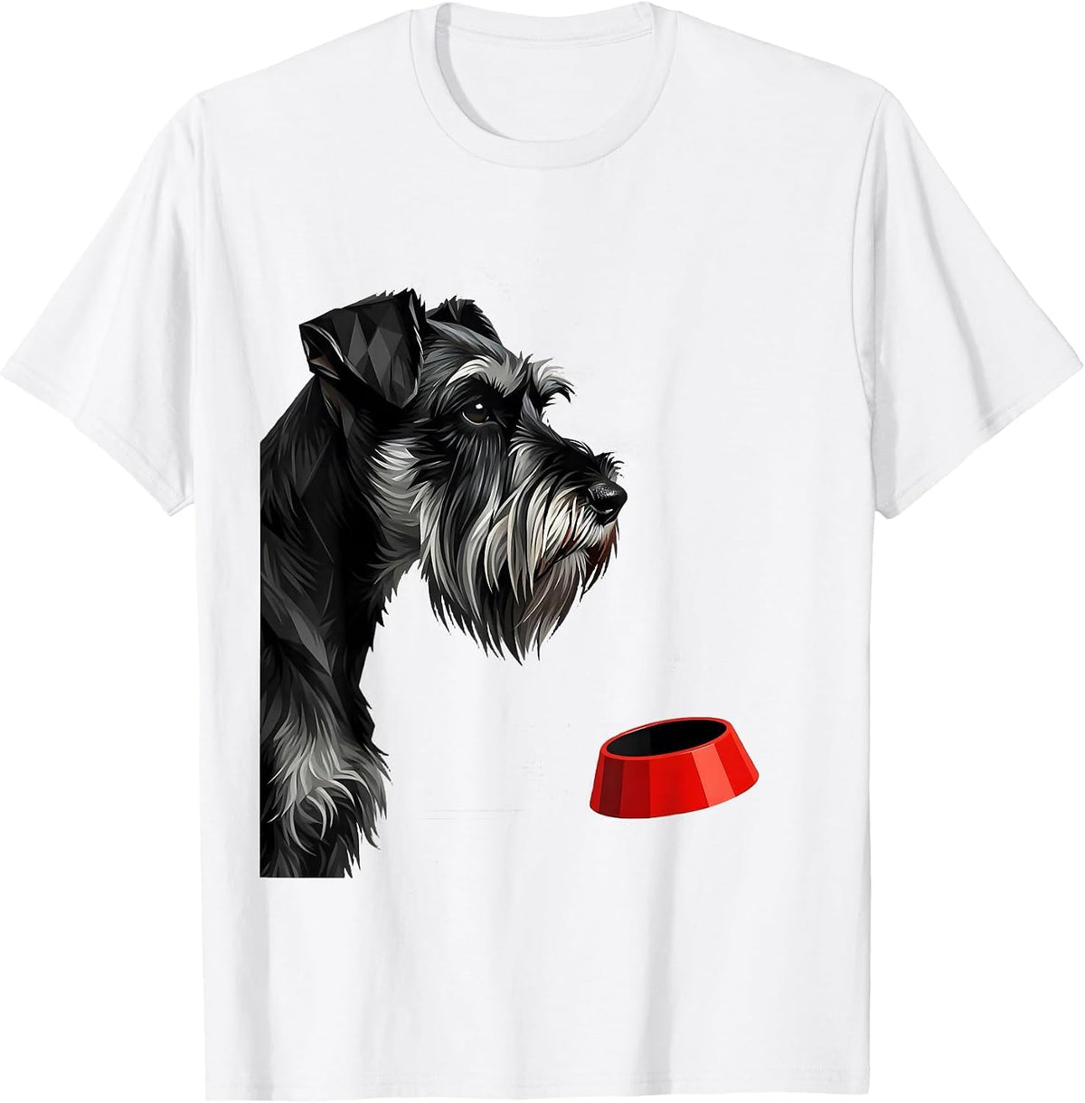 Men's Miniature Schnauzer Profile Swiss Style Dog Lover T-Shirt - White
