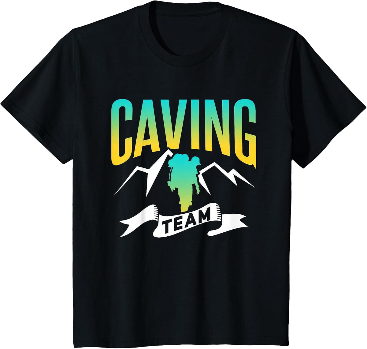 Caving Team Explorer Hobby Cave Exploring T-Shirt - Black