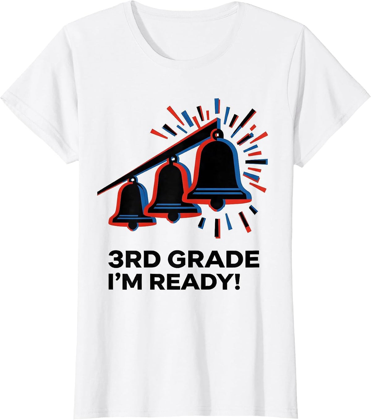 Women's 3rd Grade I'm Ready Playful Back to School First Day T-Shirt - White
