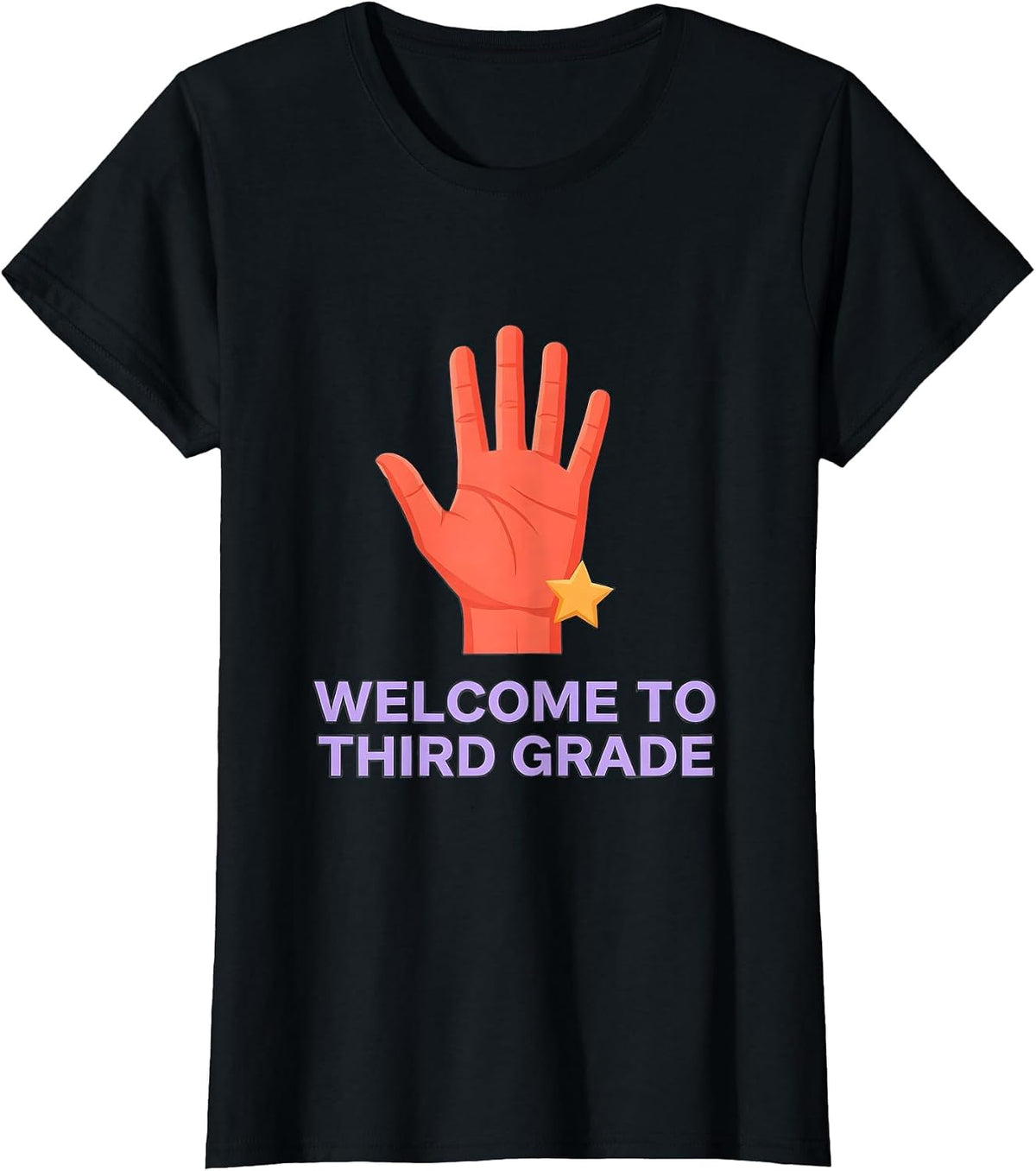 Welcome to Third Grade Playful Girls Back To School First T-Shirt - Black