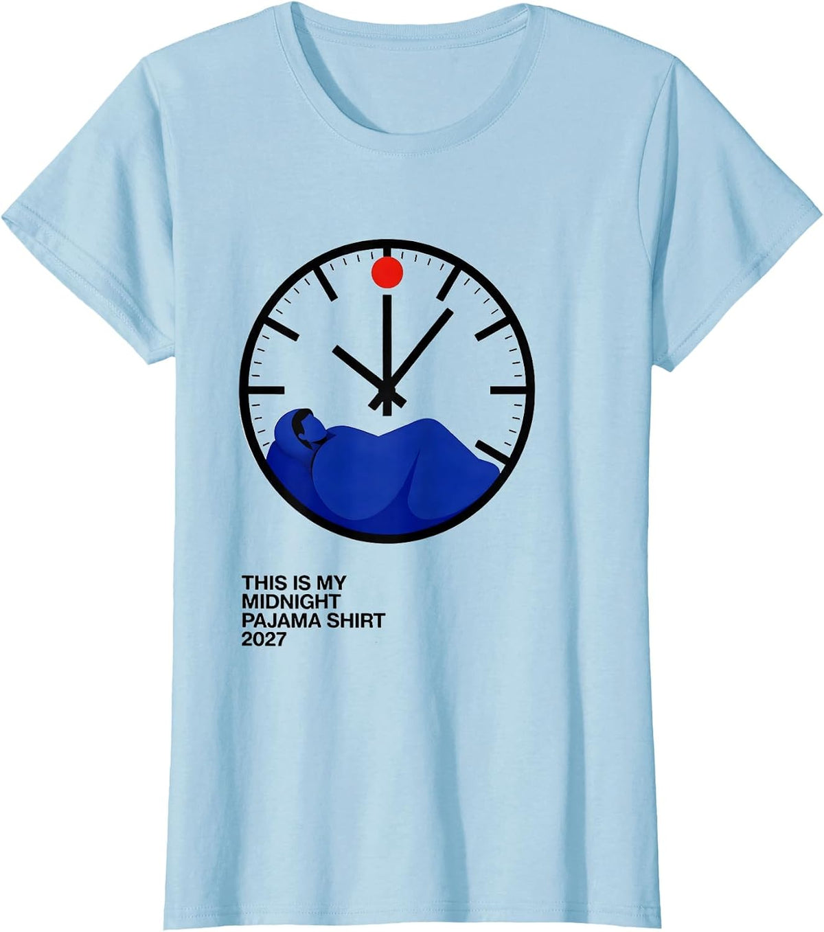 This Is My Midnight Pajama Shirt 2027 Swiss International T-Shirt - Baby Blue