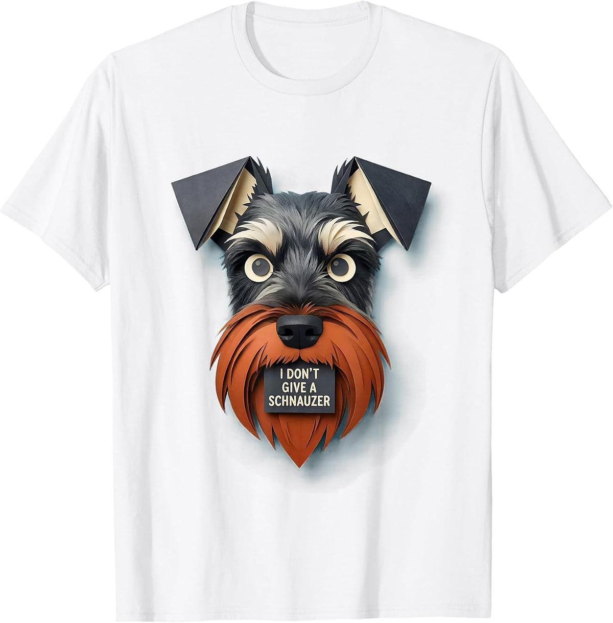 Men's I Don't Give A Schnauzer Funny Miniature Schnauzer Lover T-Shirt - White