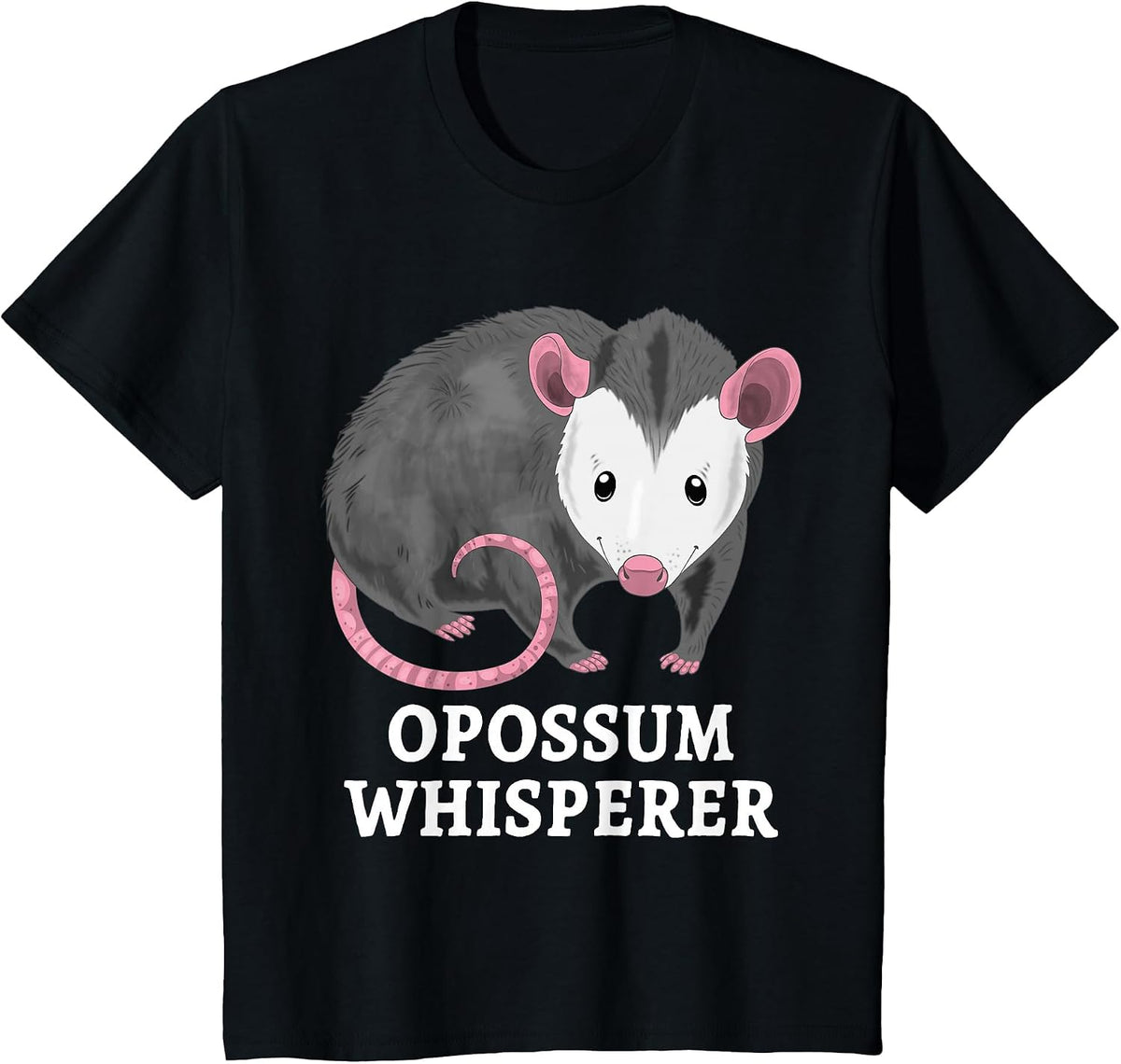 Possum Whisperer Opossum Funny Opossum Pun T-Shirt - Black