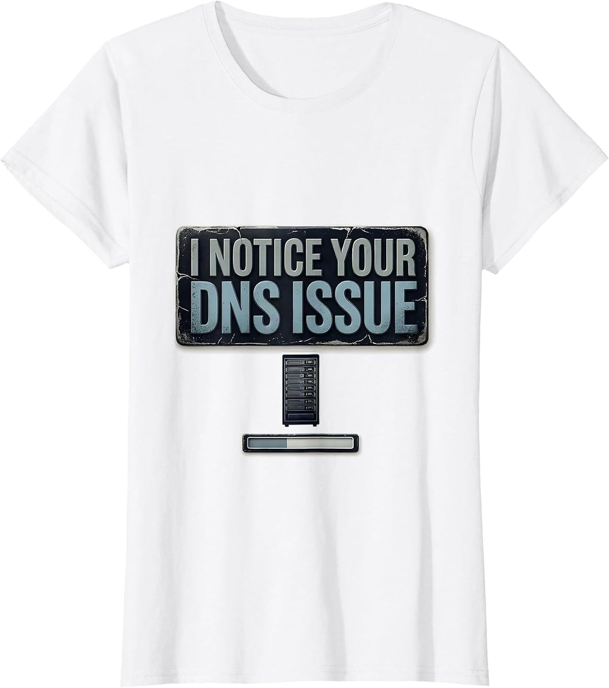 Women's I Notice Your DNS Issue Funny IT Technician Tech Worker T-Shirt - White