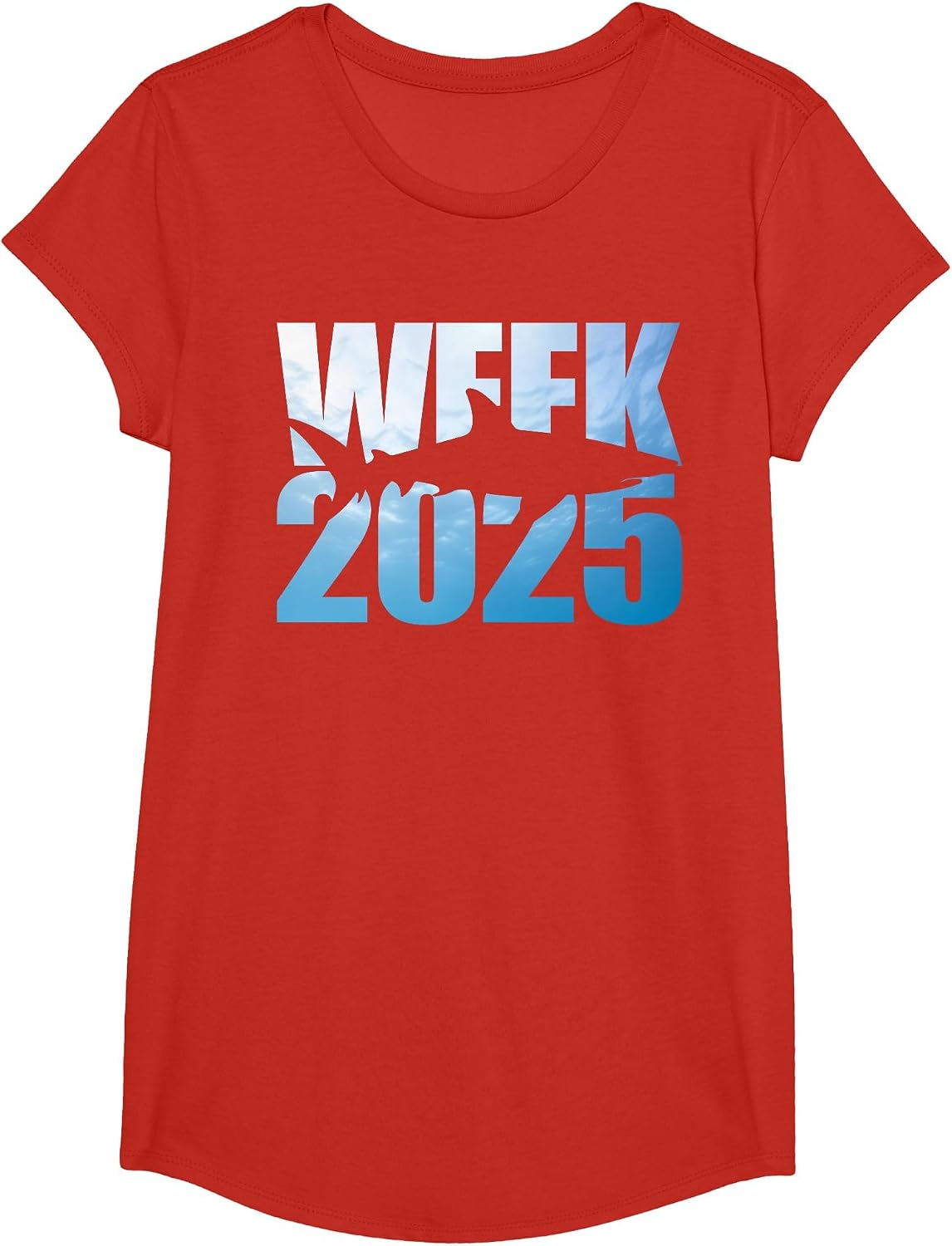2025 Week Animal Sea Wildlife Shark Lover Awareness Matching T-Shirt - Girls Red