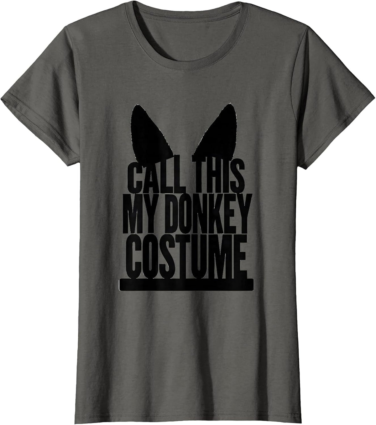 Women's Call This My Donkey Costume Funny Halloween Party Costume T-Shirt - Asphalt Grey
