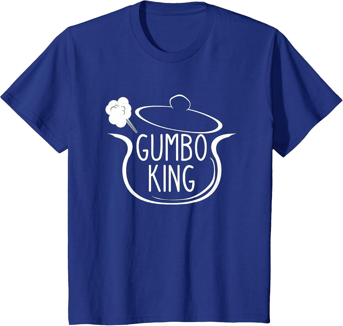 Gumbo King Gumbo Pot Drawing for Chef or Cook T-Shirt - Royal Blue