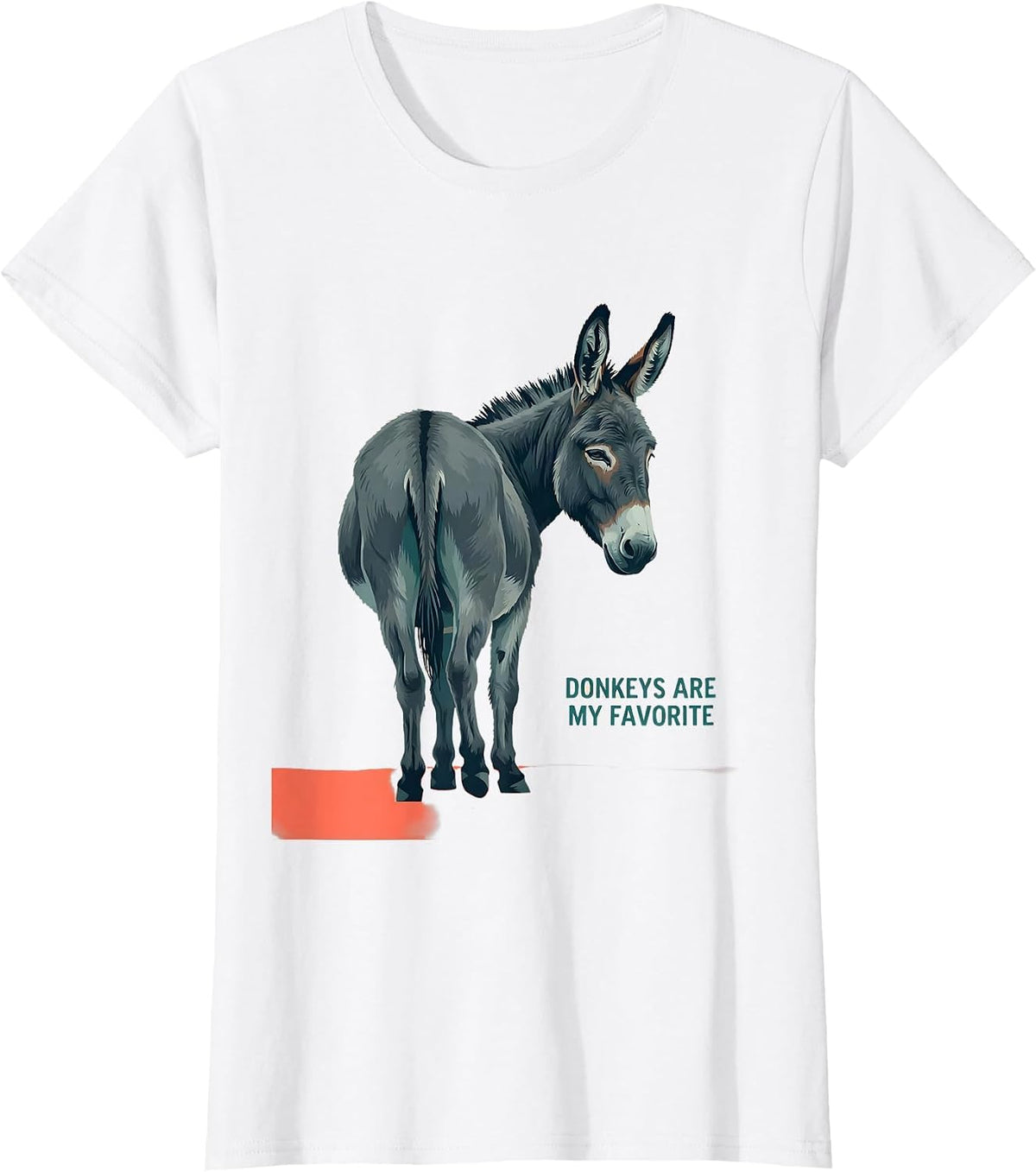 Donkeys Are My Favorite Funny Quirky Farm Animal Humor T-Shirt - White