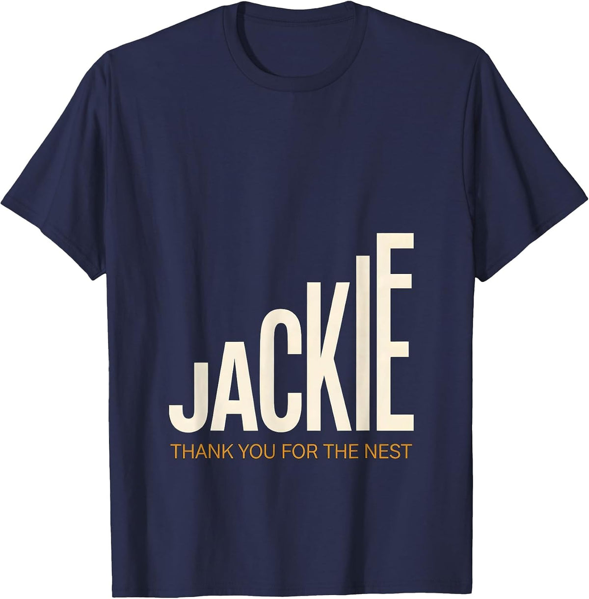 Thank You For The Nest Jackie Memorial Tribute Bald Eagle T-Shirt - Navy Blue