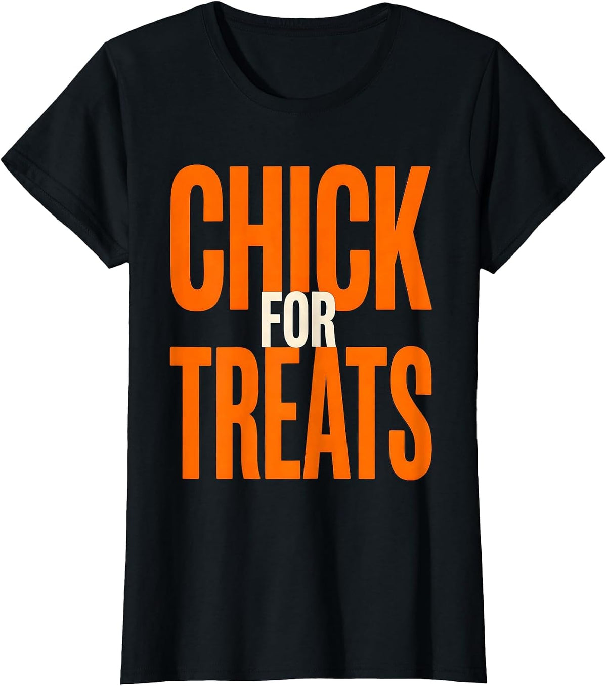 Women's Chick For Treats Funny Halloween Chicken Lover Costume T-Shirt - Black