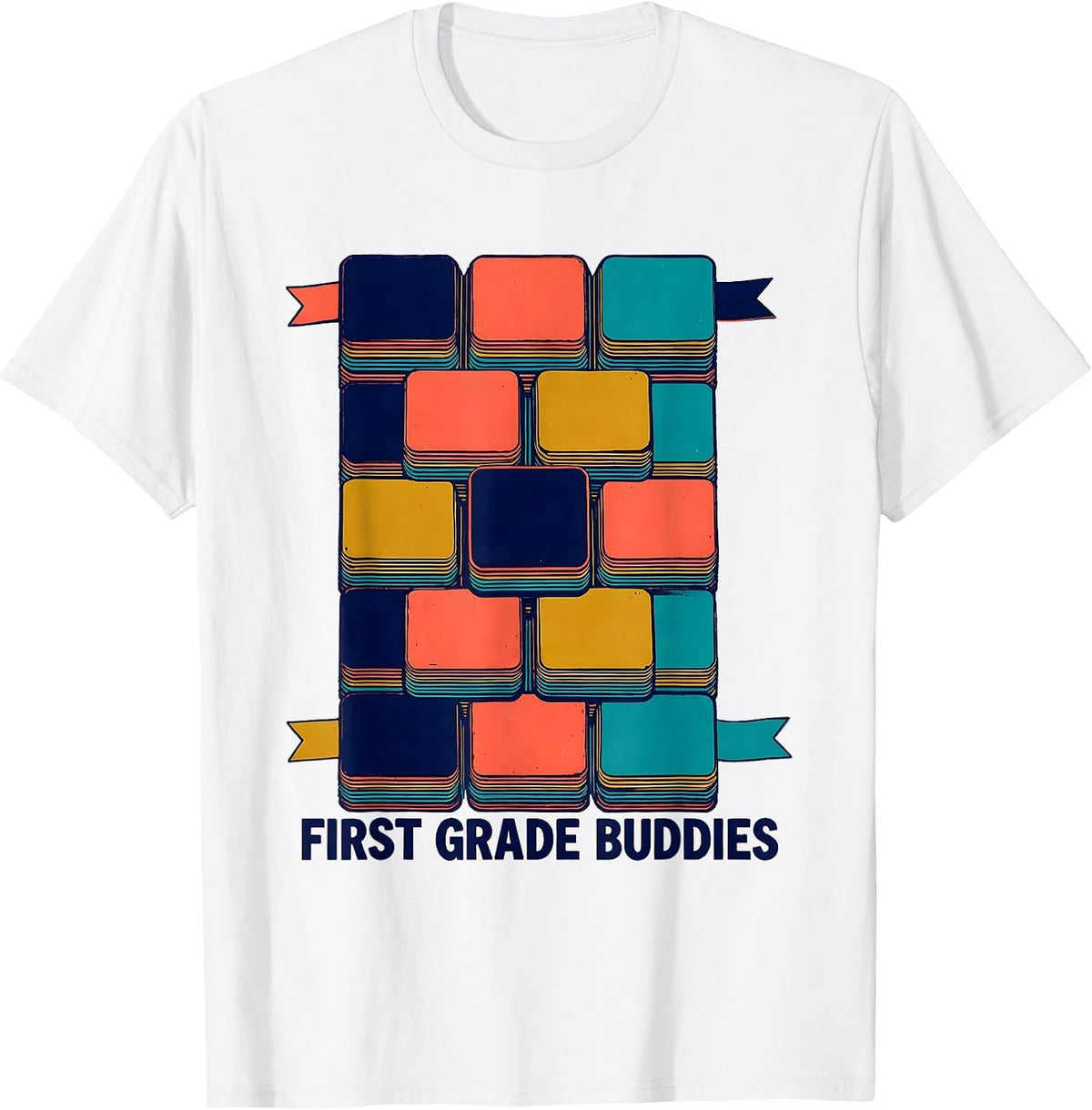 Men's First Grade Buddies Cute Back To School Team First Day T-Shirt - White