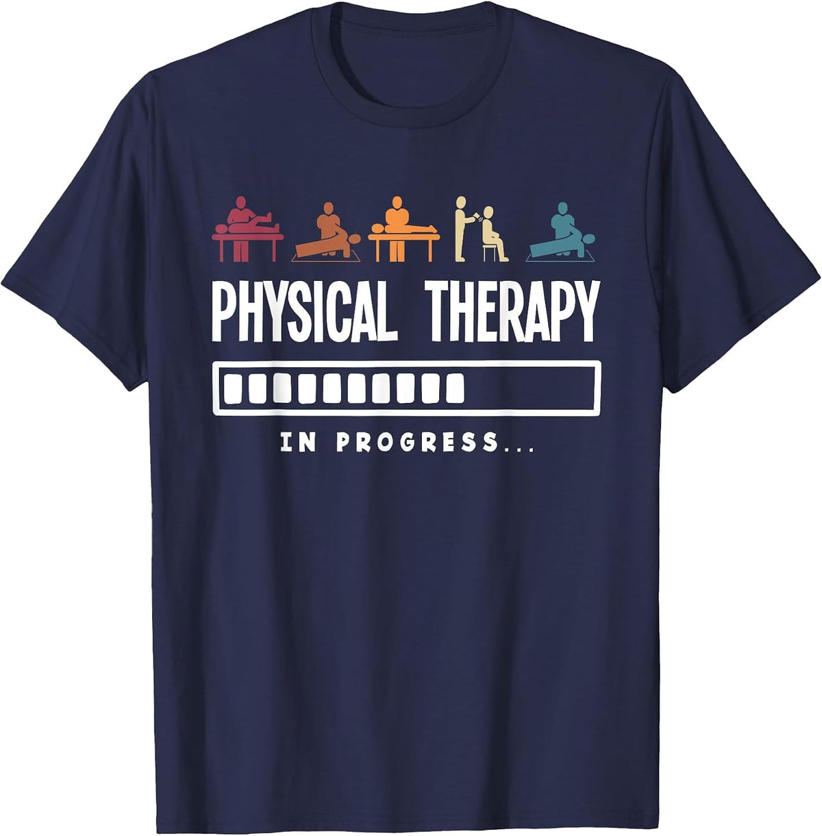 PTA Physical Therapy Assistant Physical Therapy Patient T-Shirt - Navy Blue