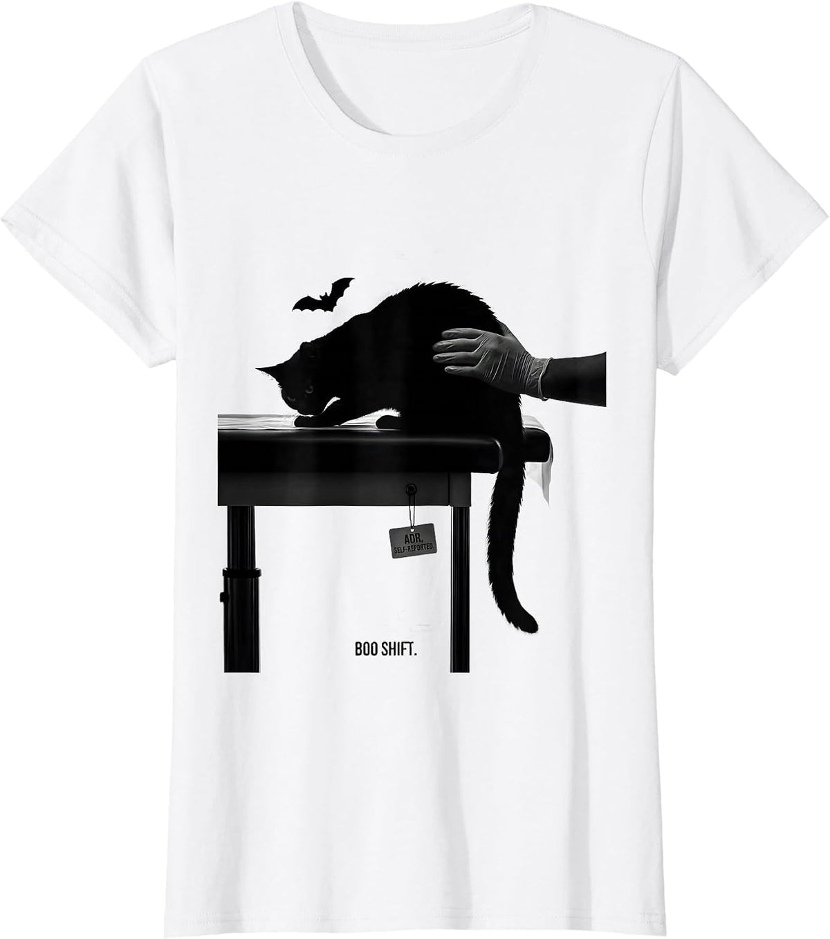 ADR Boo Shift Funny Vet Tech Halloween Costume T-Shirt - White