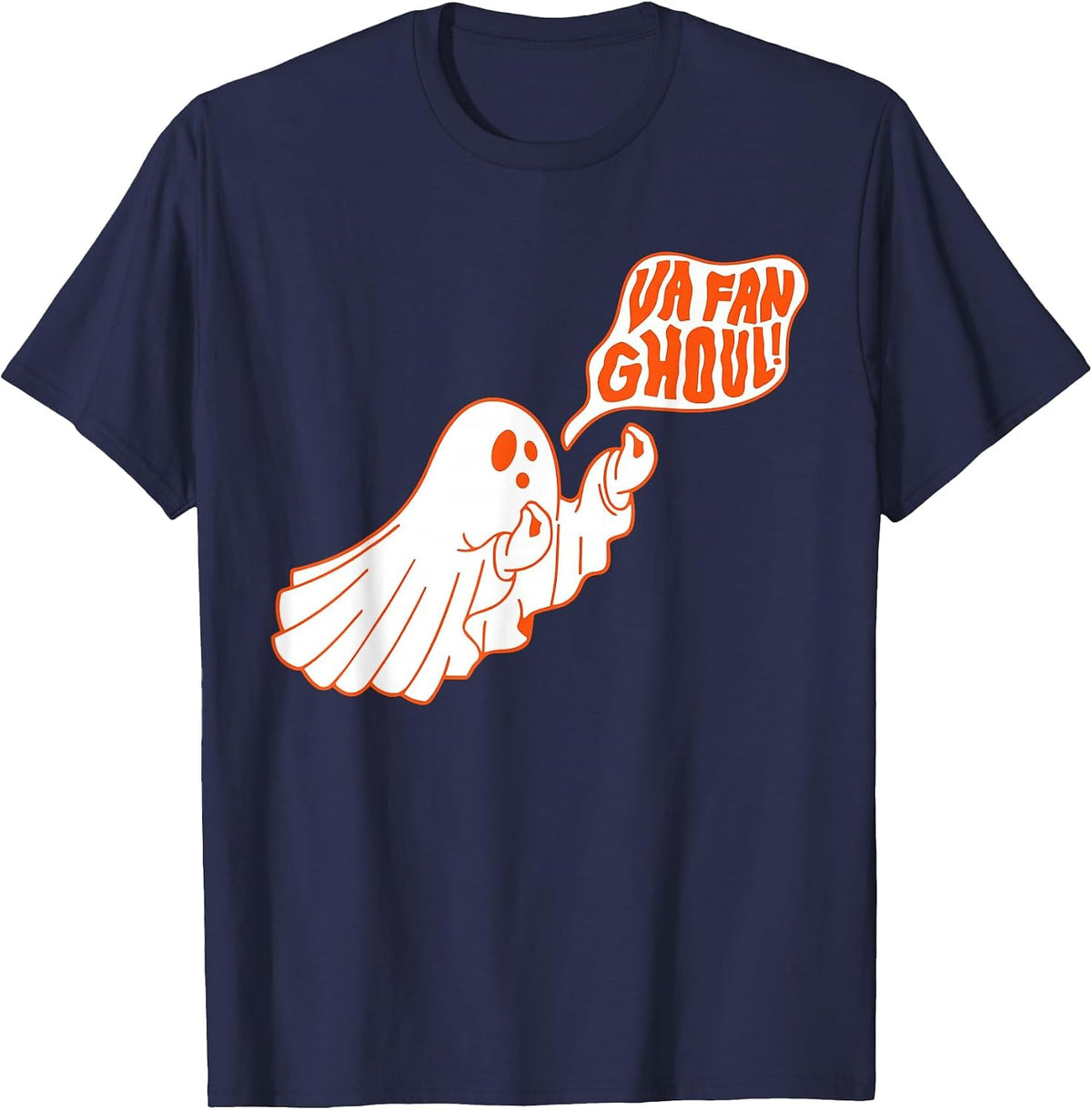 Va Fan Ghoul Ghost Italian Halloween Funny Costume Men Women T-Shirt - Navy Blue