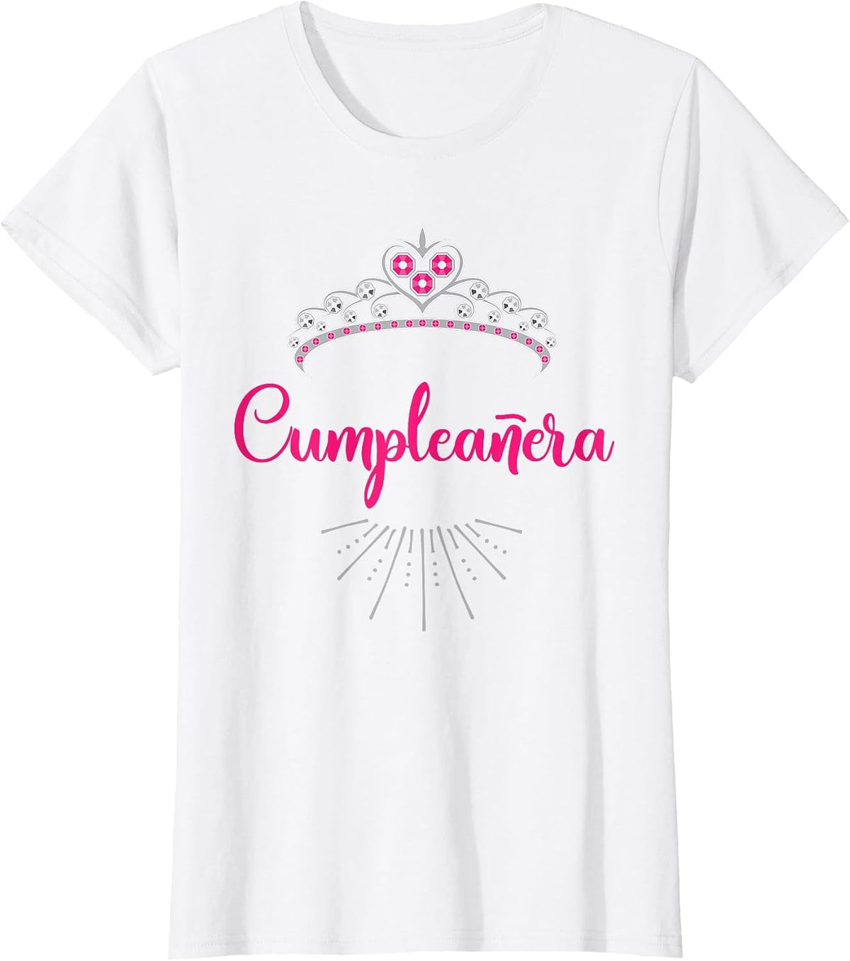 Cumpleanera Birthday Girl Tiara Spanish T-Shirt - White