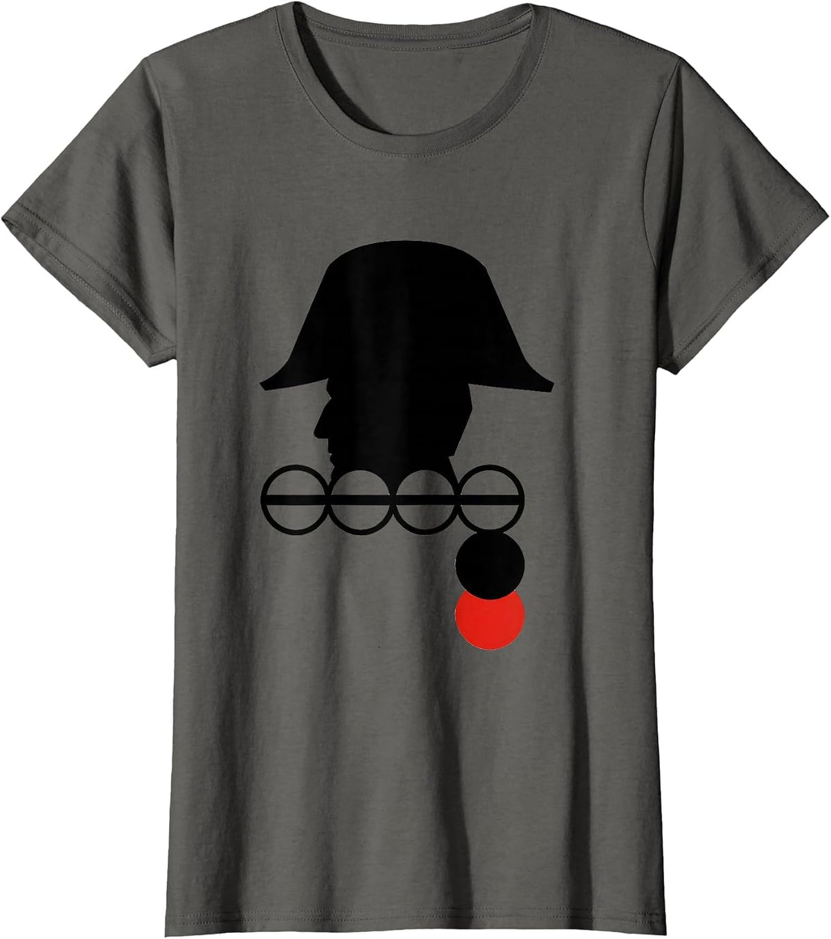 Women's Napoleon Bonaparte Campaign Markers Military History Humor T-Shirt - Asphalt Grey