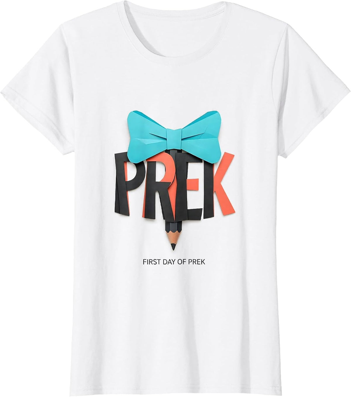 Women's First Day Of PreK Cute Girly Bow PreK Teacher Back To School T-Shirt - White