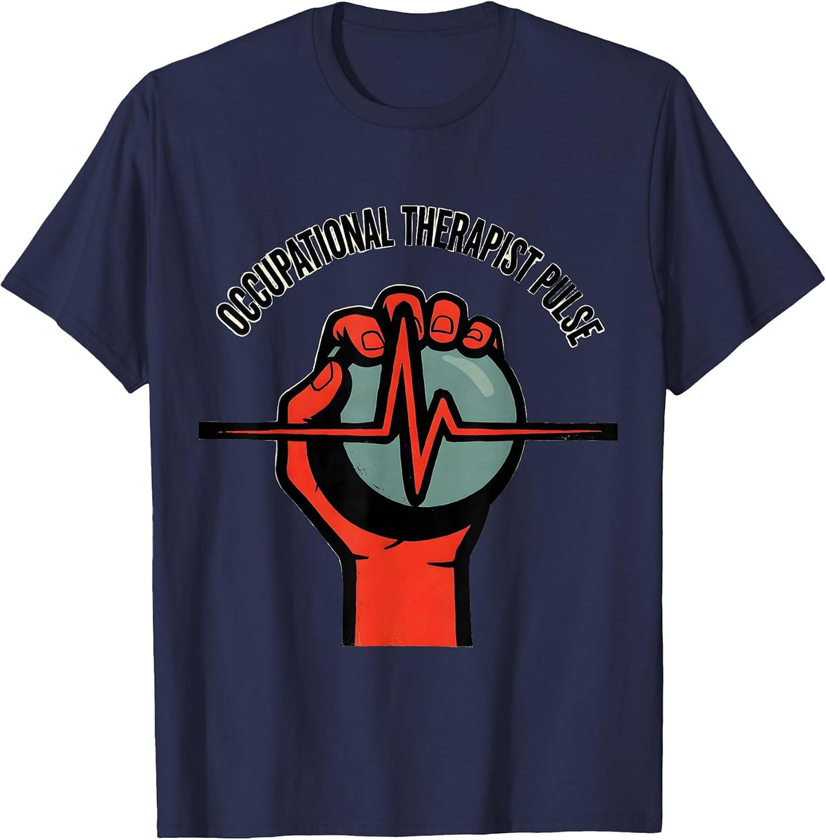 Occupational Therapist Pulse Occupational Pride Healthcare T-Shirt - Navy Blue