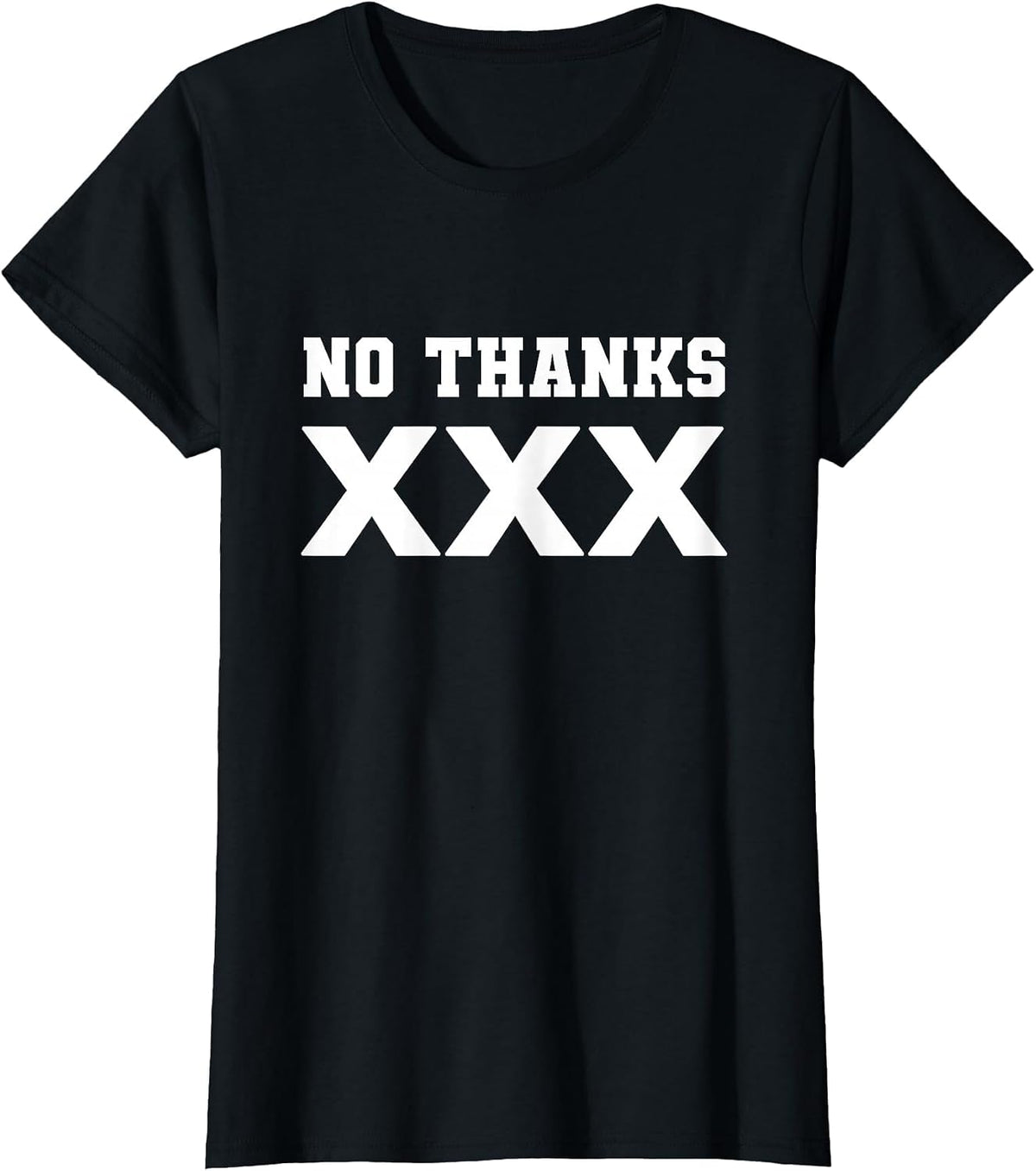 Straight Edge No Thanks XXX Hardcore Punk Vegan Vegetarian T-Shirt - Black