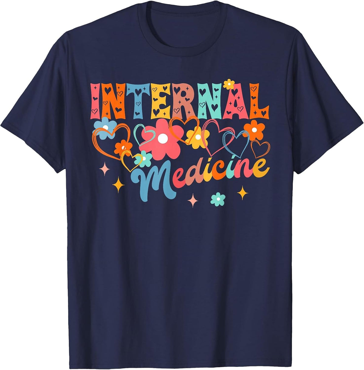 Medical Student Doctor Medicine Doctor Internal Medicine T-Shirt - Navy Blue