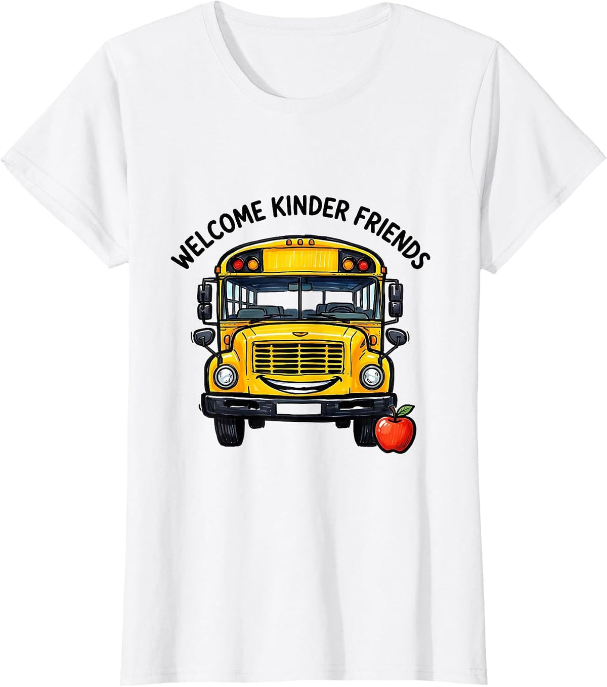 Welcome Kinder Friends Funny Preschool Teacher Back T-Shirt - White