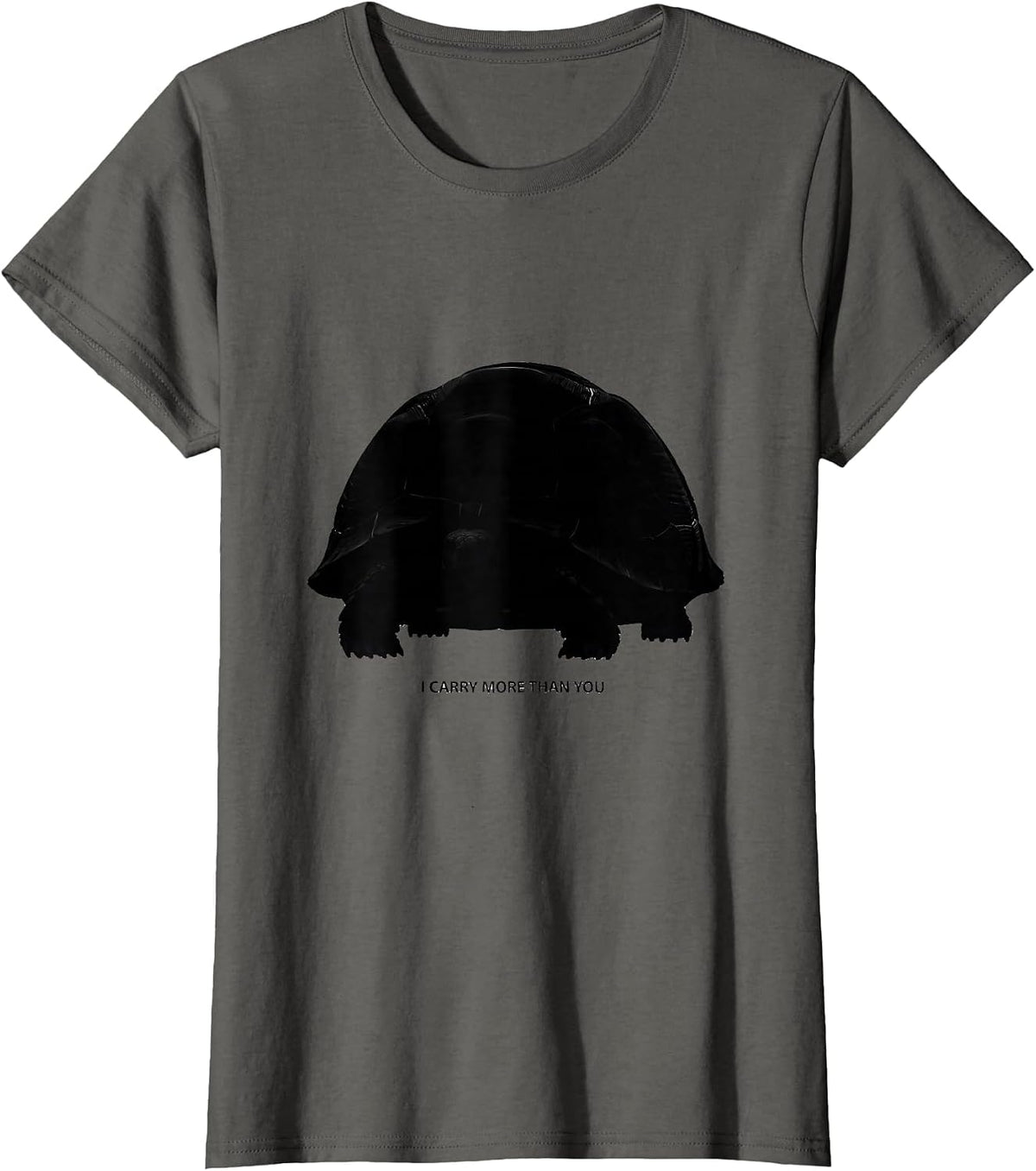 Women's I Carry More Than You Funny Turtle Lover Pet Humor T-Shirt - Asphalt Grey