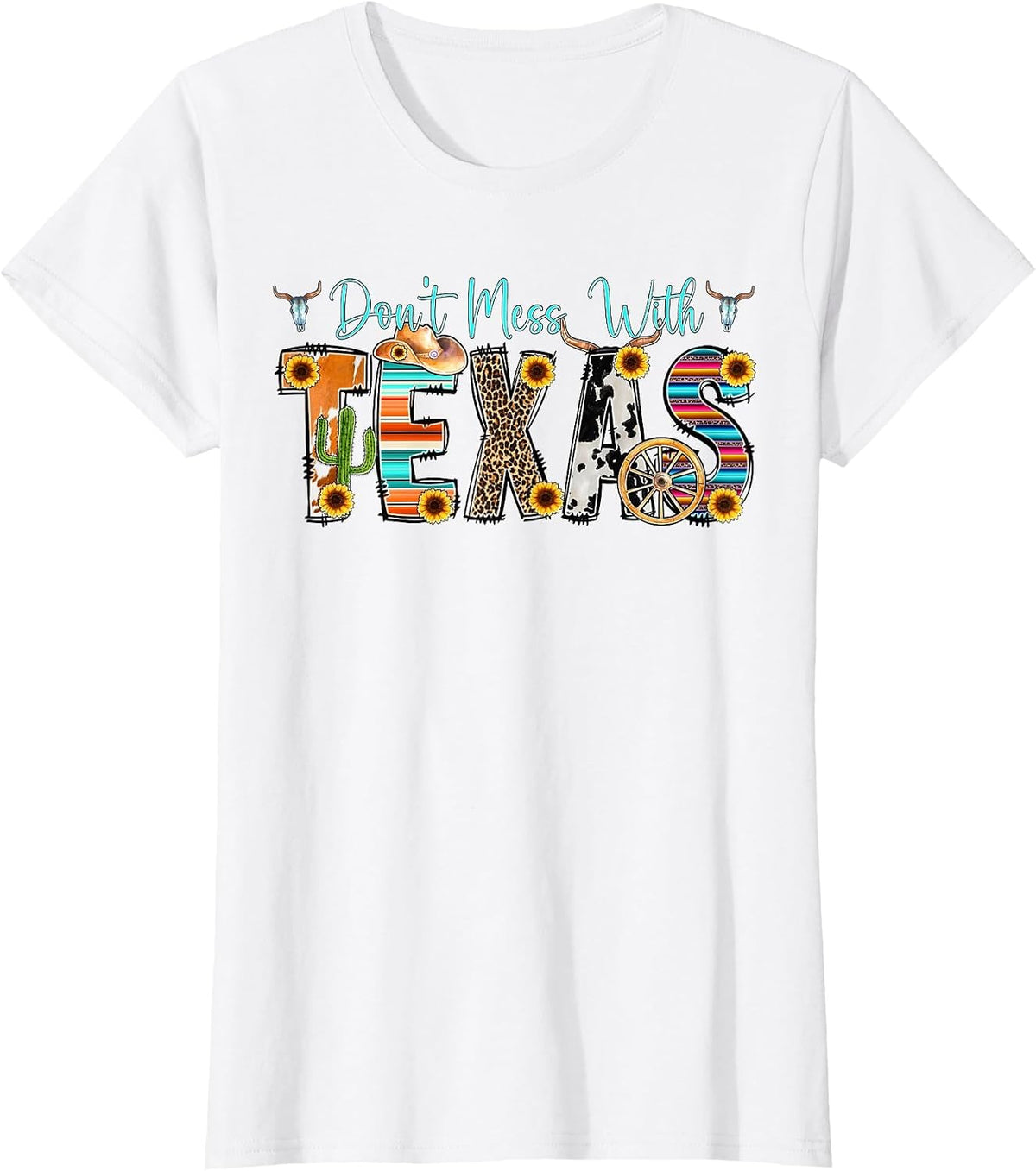 Don't Mess with Vintage Texas Longhorn Lone Star State Shirt T-Shirt - White