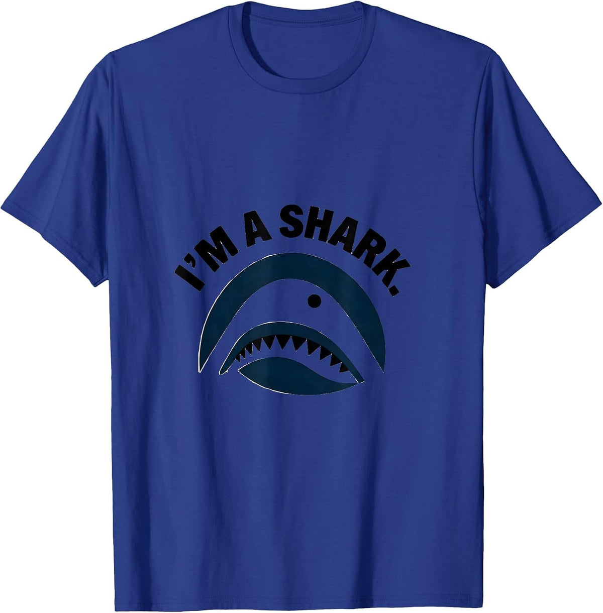 I'm A Shark Minimalist Shark Jaw Halloween Costume T-Shirt - Royal Blue