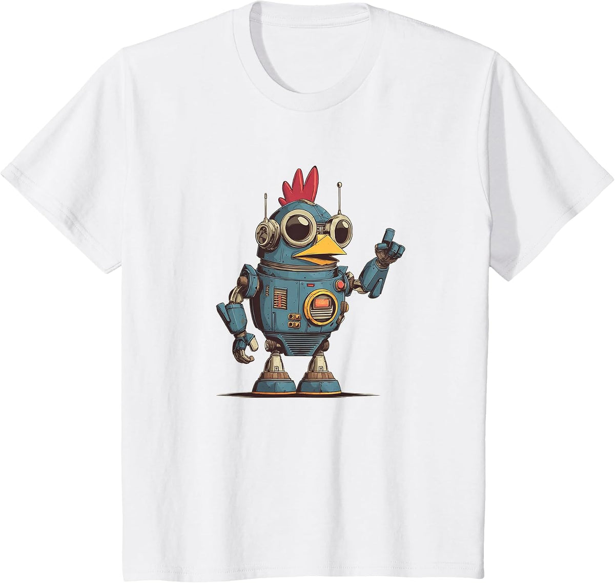 Funny Robot AI Chicken Costume for Robots Lovers T-Shirt - White