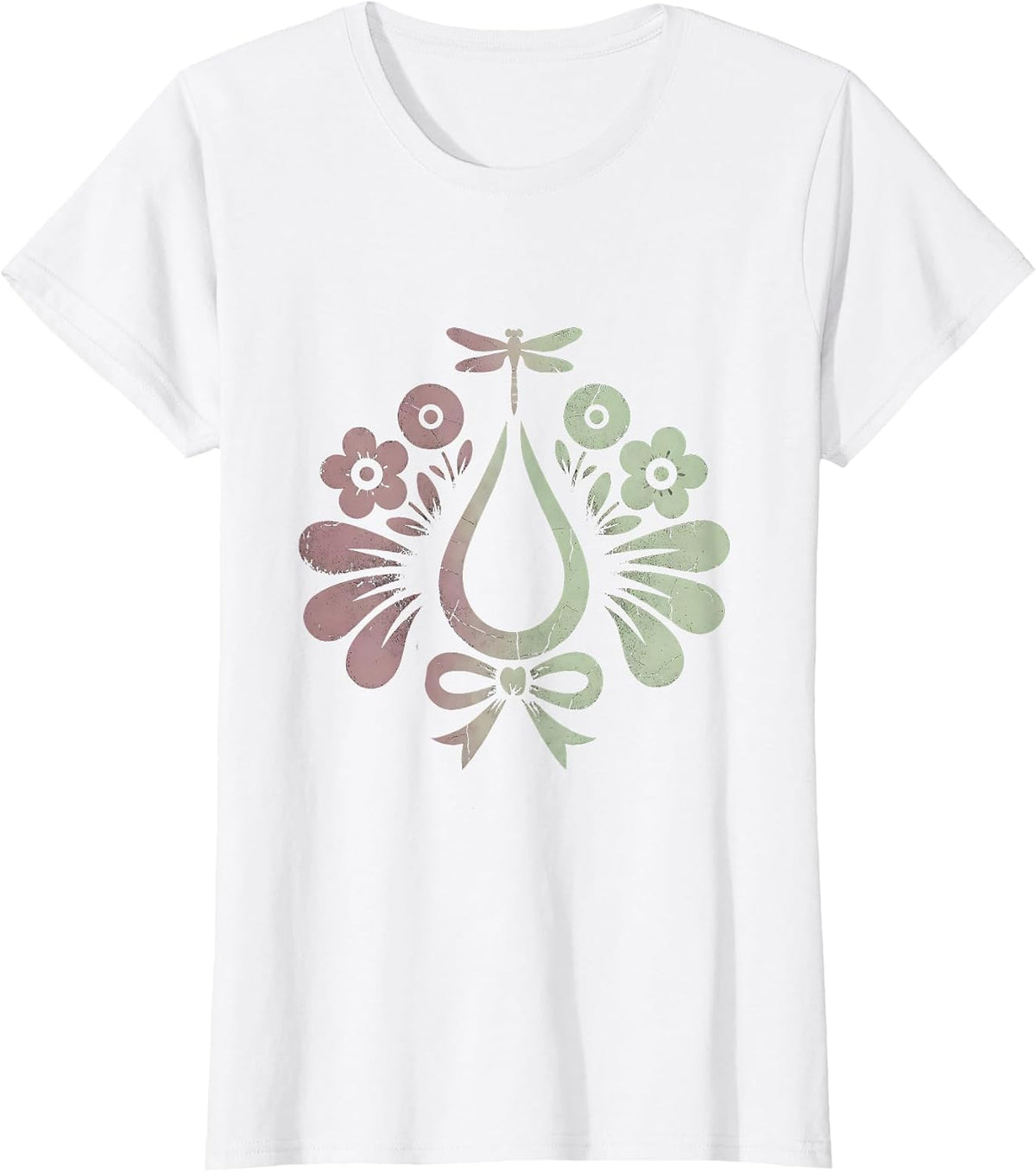 Women's Feminine Figure Diving Into Starry Ocean Graphic T-Shirt - White