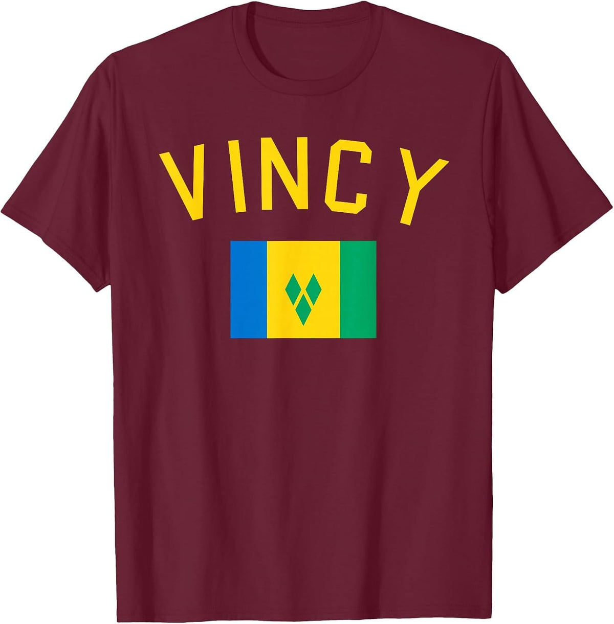 Vincy St Vincent and Grenadines Soca Warrior Carnival T-Shirt - Burgundy