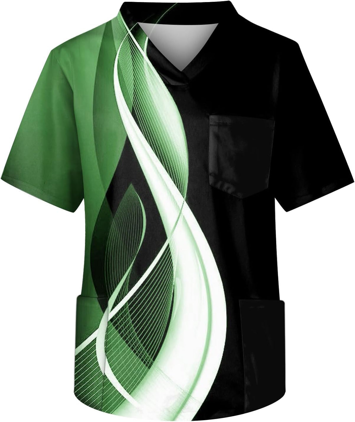 Scrubs for Men Classic Fit Mens Scrubs Top V-Neck Short Sleeve Nursing Uniform Shirt with Pockets Plus Size Scrubs S-5XL -