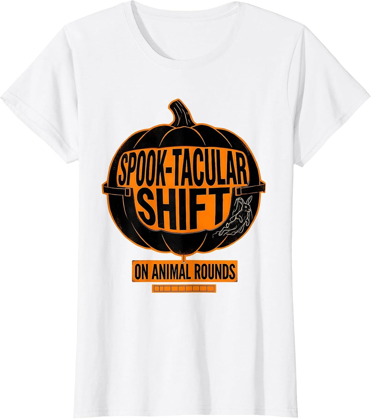 Spook-tacular Shift, On Animal Rounds Funny Vet Tech T-Shirt - White