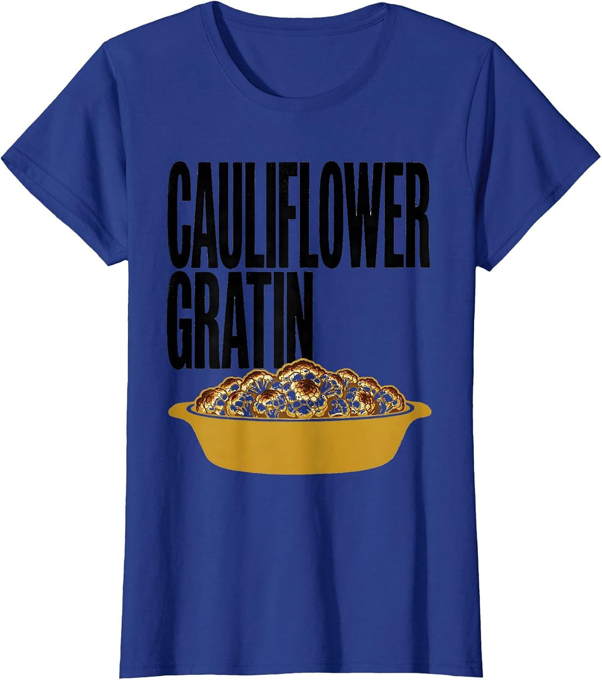 Women's Cauliflower Gratin Bootleg 90's Rap Rock Vintage Funny T-Shirt - Royal Blue