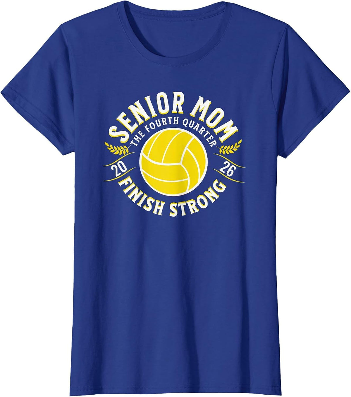 Waterpolo Senior Mom 2026 The Fourth Quarter T-Shirt - Royal Blue