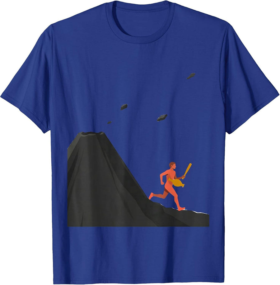 Pompeii Vesuvius Cone Volcano History Humor T-Shirt - Royal Blue