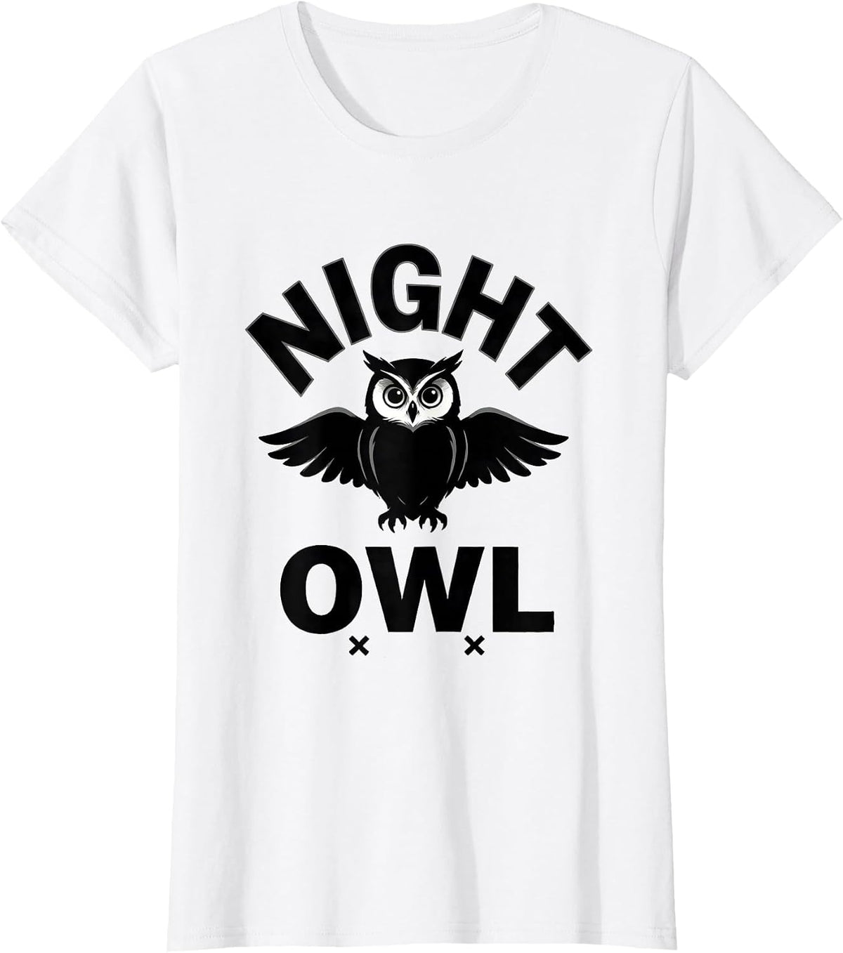 Women's Night Owl Funny Animal Meme Name Humor Sarcastic Couples T-Shirt - White