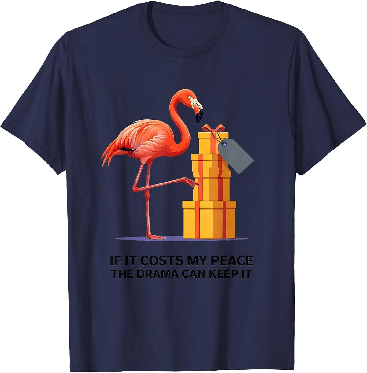 If It Costs My Peace The Drama Can Keep It Funny T-Shirt - Navy Blue