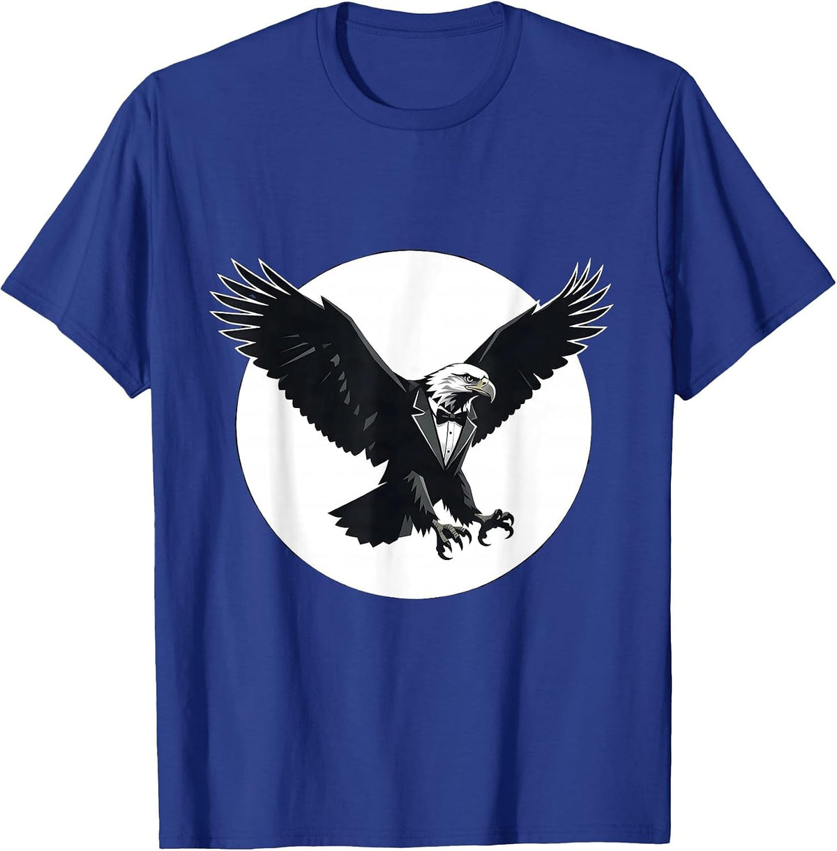 Men's Eagle in Tuxedo Soaring Flight Graphic T-Shirt - Royal Blue
