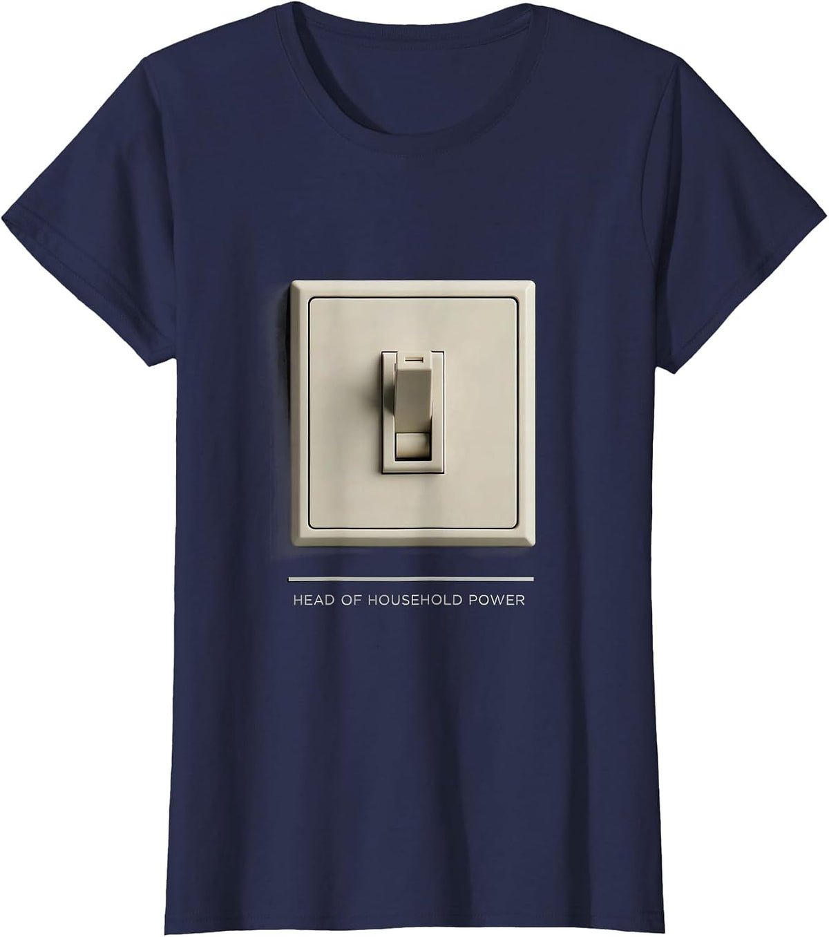 Women's Head Of Household Power Funny Electrician Gift Sarcastic T-Shirt - Navy Blue