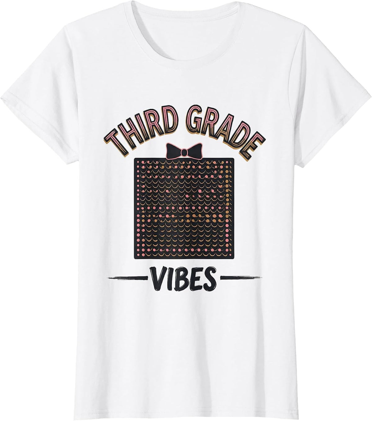 Third Grade Vibes Coquette Bow Back to School Girl Teacher T-Shirt - White