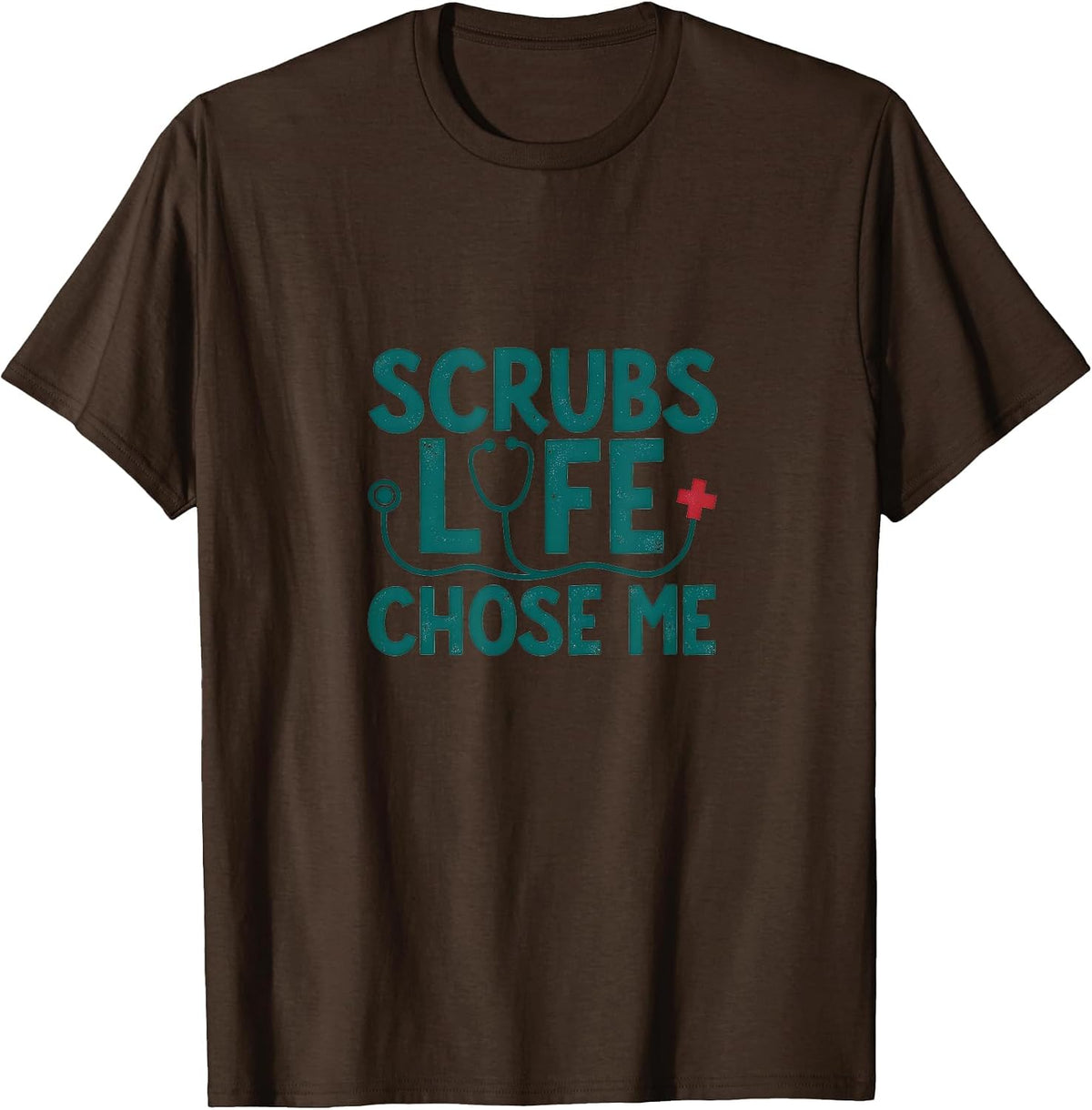Scrubs Life Chose Me Hospice Nurse Design T-Shirt - Brown