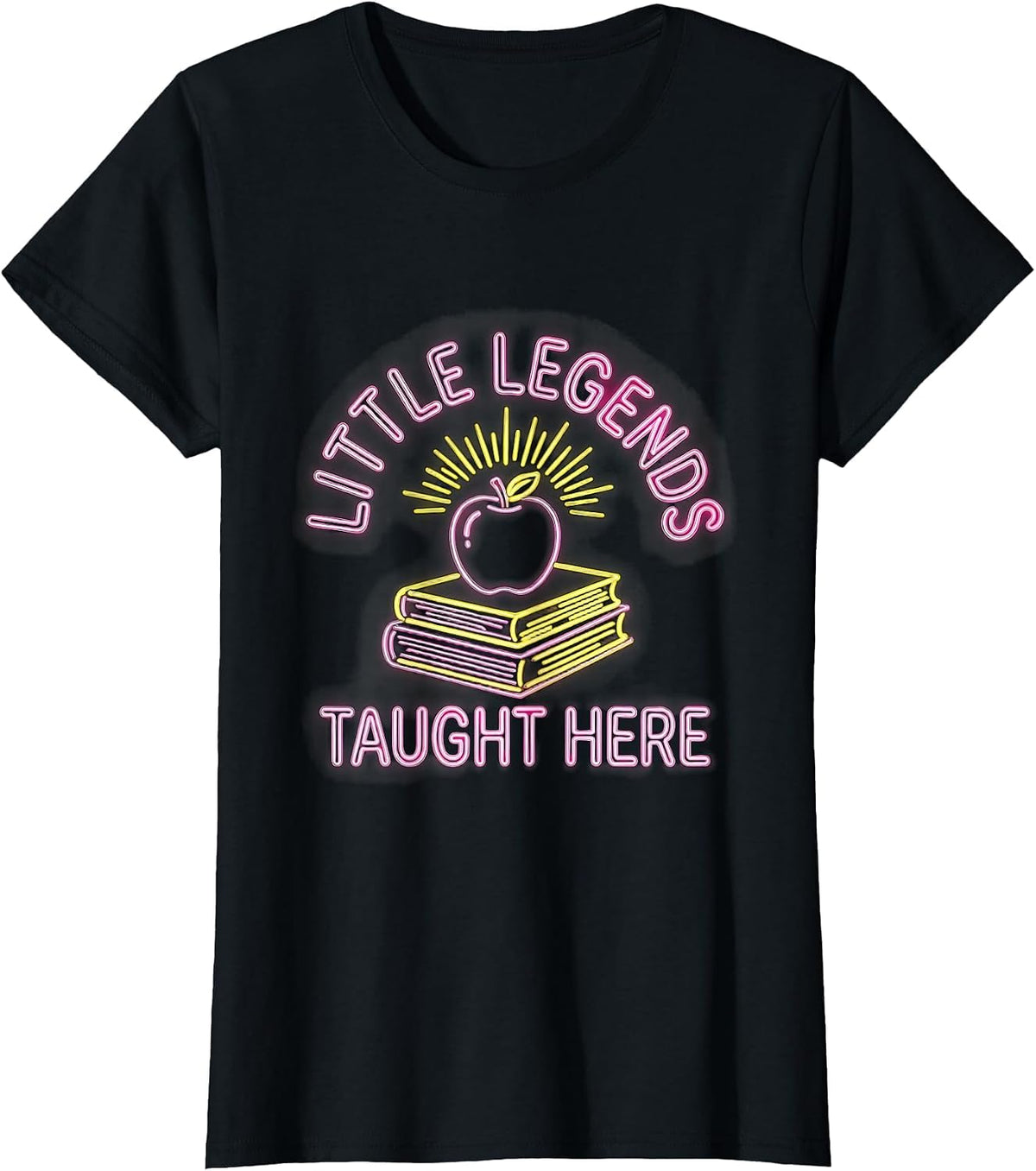 Little Legends Taught Here Elementary Teacher T-Shirt - Black