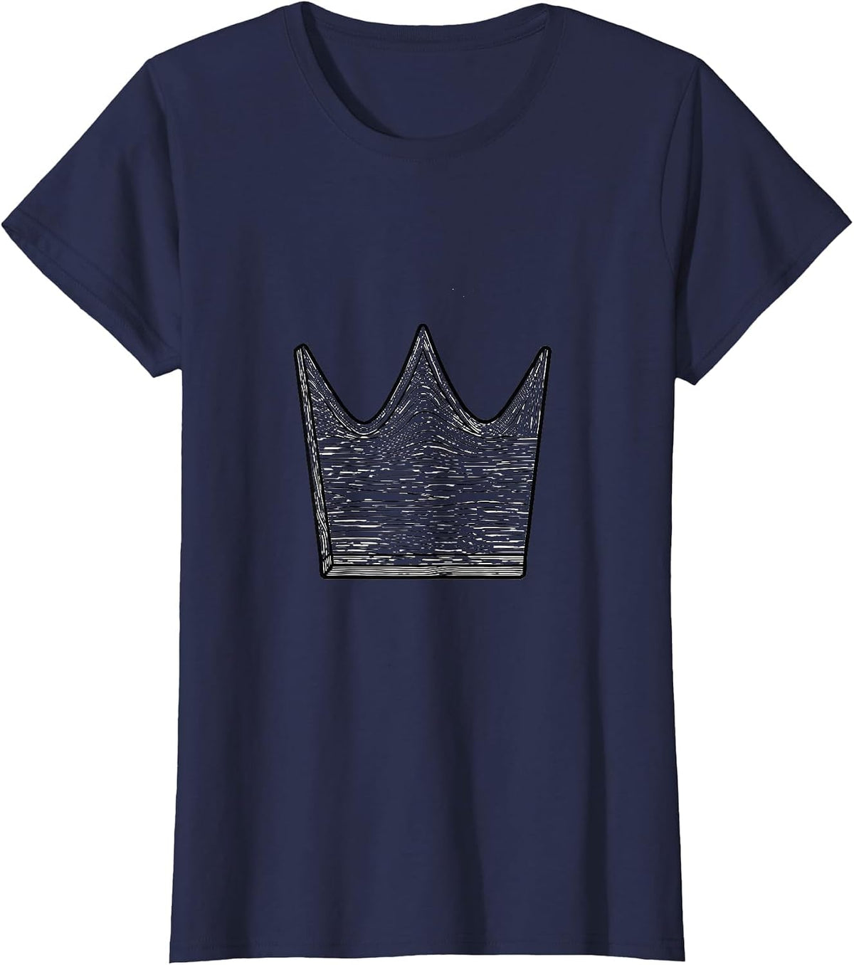 Women's Crown Plank Funny Construction Worker Gag Gift T-Shirt - Navy Blue