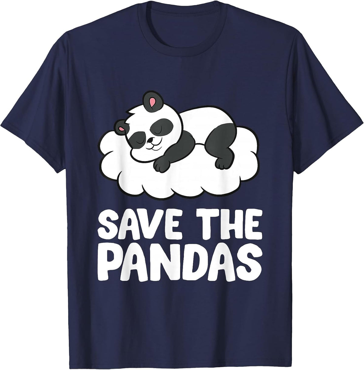Animal Welfare Save The Pandas T-Shirt - Navy Blue