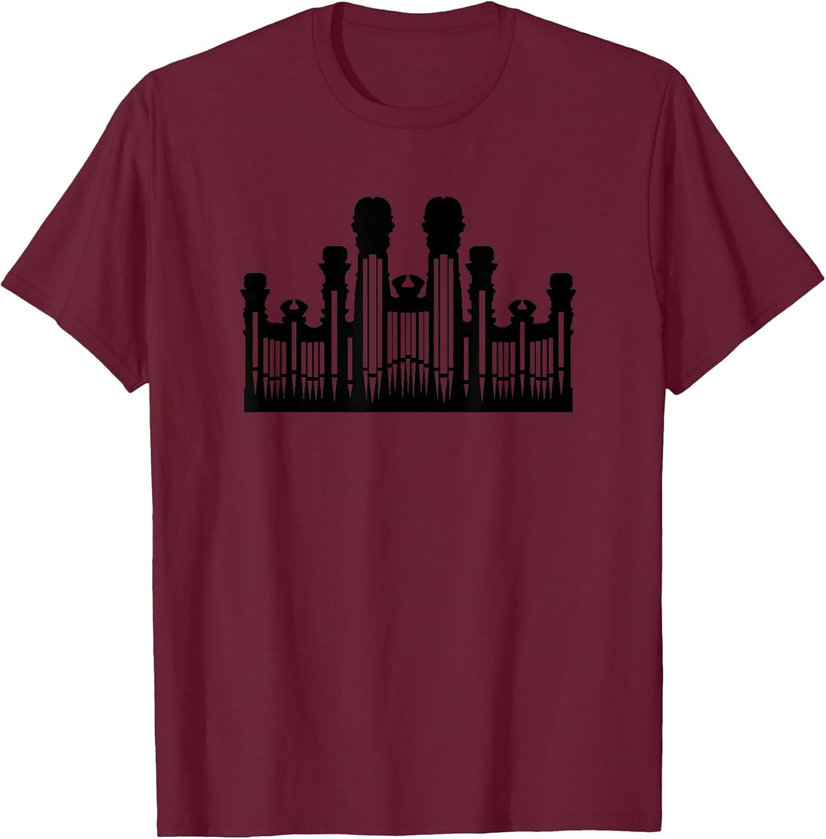 LDS Mormon Hymnal Tabernacle Organ Costume Hymns T-Shirt - Burgundy