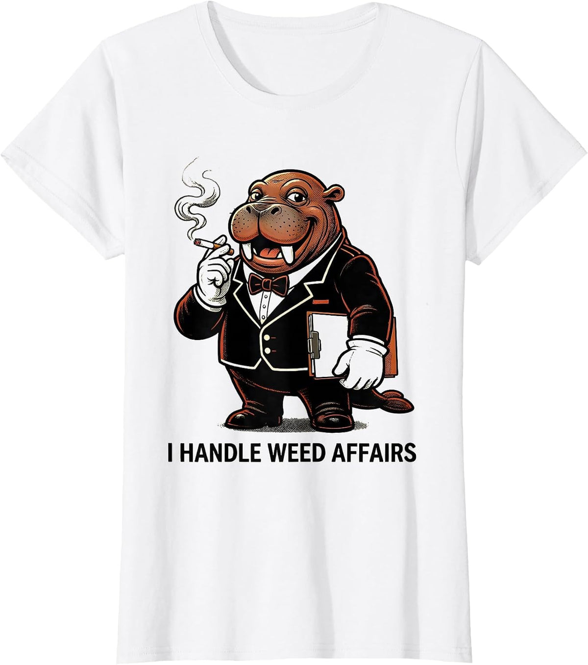 Women's I Handle Weed Affairs Funny Stoner Cannabis Humor T-Shirt - White